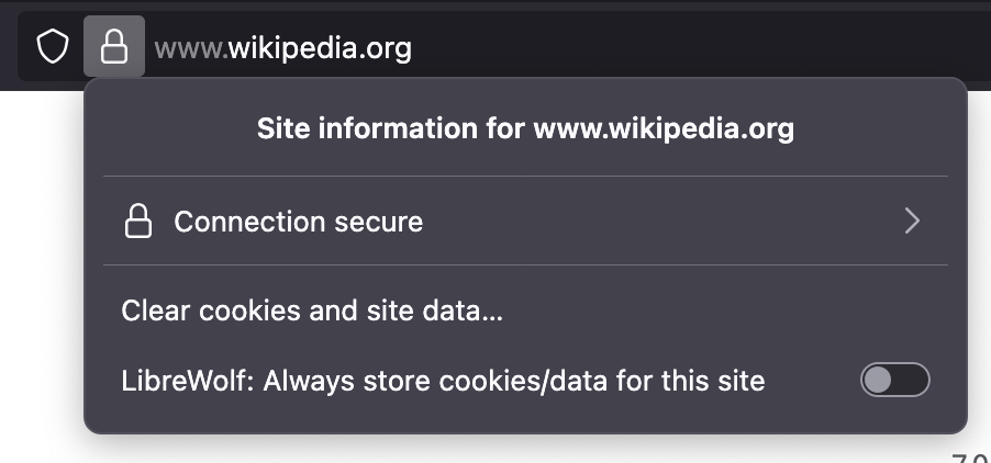 librewolf cookies switch