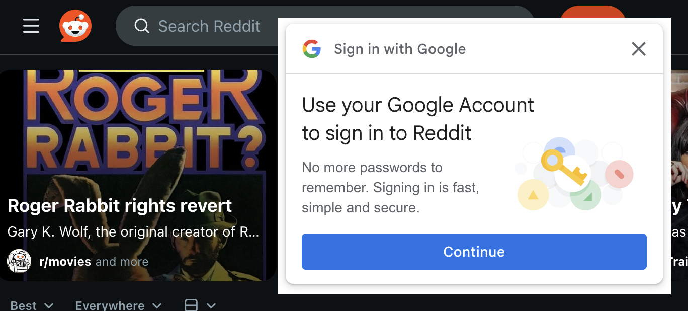 librewolf google signin popup
